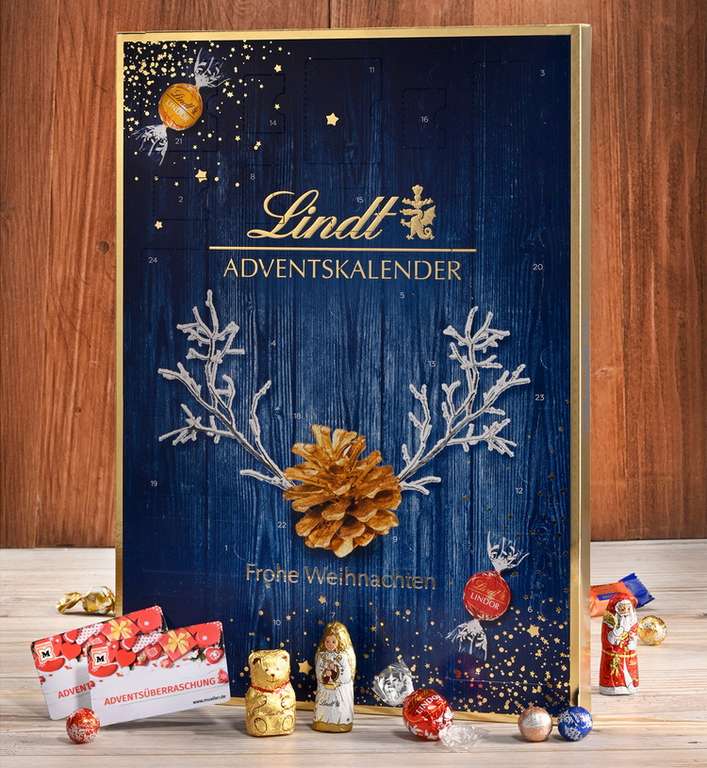 Lindt Adventkalender inkl. 2 Müller Einkaufscoupons mit mind. 5€