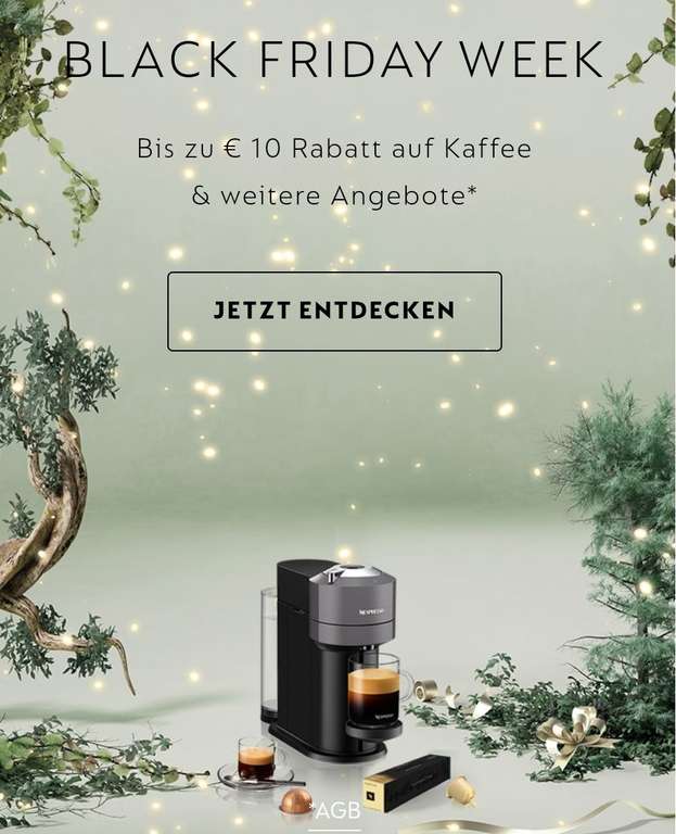 10€ Rabatt auf Kaffee - 30%/40% auf Maschinen