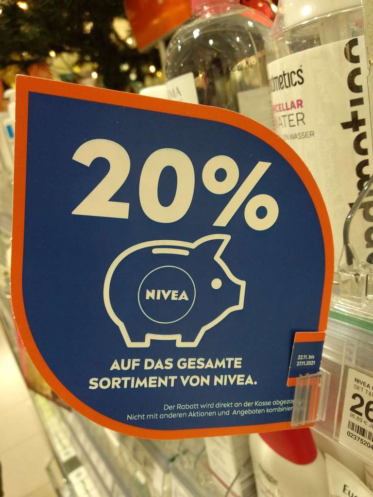 Müller: -20% auf das gesamte Nivea Sortiment