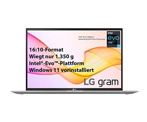 LG "gram 17" ultraleichtes Notebook (Core i7-1165G7, 16GB RAM, 1TB SSD, 2021)