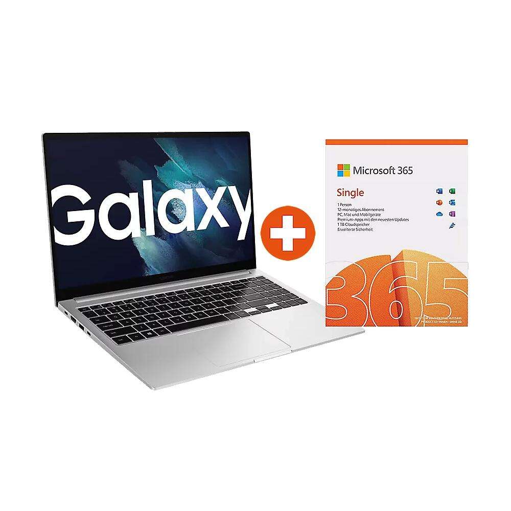 Samsung Galaxy Book 15,6" FHD (i5-1135G7, 16GB, 512GB SSD, Win 10 Home, Office 365 Single 1 Jahr)