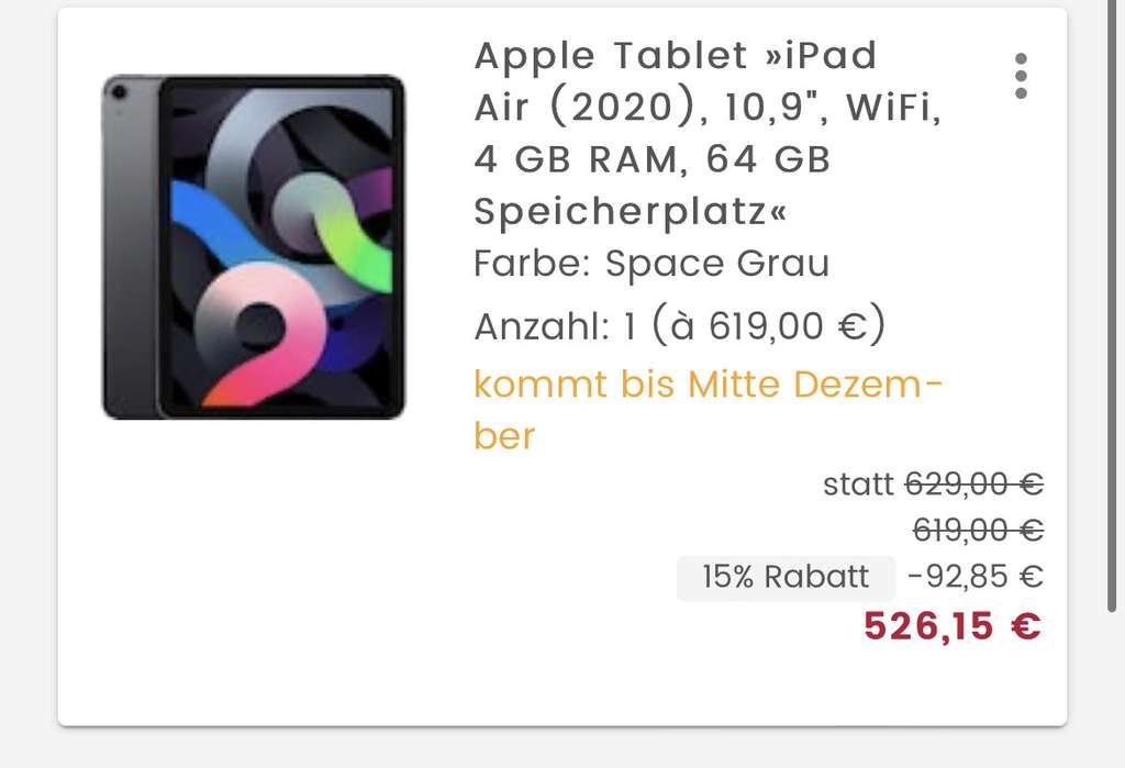 iPad Air 64Gb Space grey