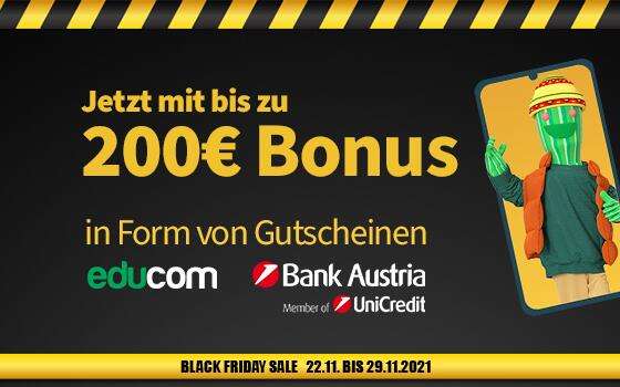 Bis zu 200€ Bonus bei Kontoeröffnung bei der Bank Austria für Studenten