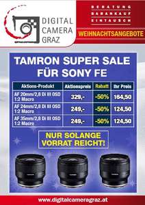 Bestpreise für Tamron AF 20mm / AF 24mm / AF 35mm Objektive Sony E
