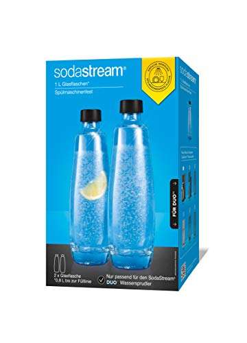 2x SodaStream Duo Glasflache, 1l