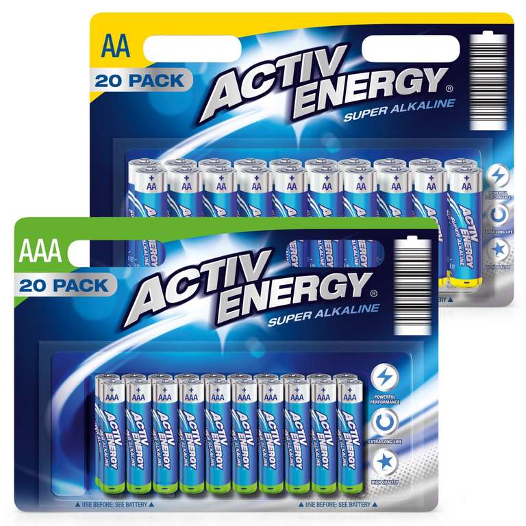 [Hofer] 20 Stück AA oder AAA Alkali-Batterien, offline