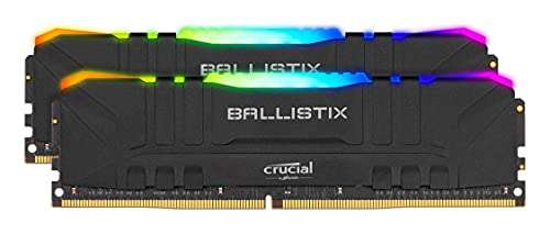 Crucial Ballistix RGB schwarz DIMM Kit 32GB, DDR4-3200, CL16