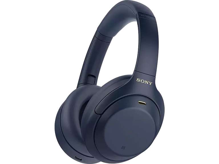 Sony WH-1000XM4 Bluetooth Kopfhörer, Midnight Blue, Schwarz, Silber