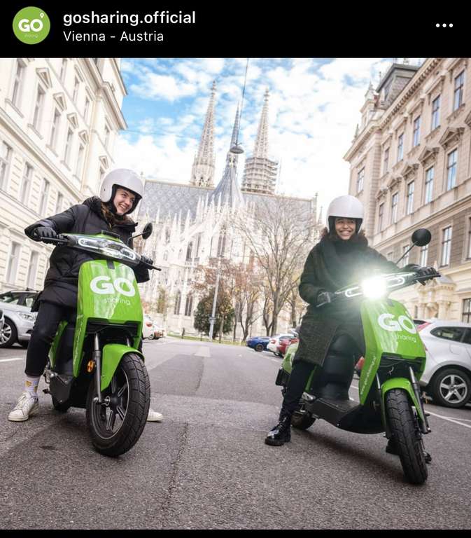 GoSharing Moped Verleih 30min gratis (Wien)