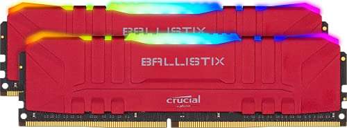 Crucial Ballistix RGB rot DIMM Kit 16GB, DDR4-3600, CL16