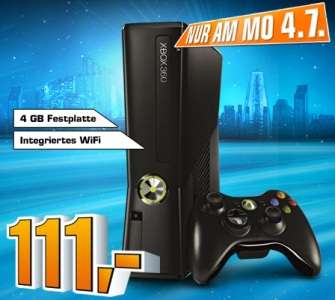 Nur Morgen am 04.07. - Xbox 360 Slim 4GB für 111€ bei Saturn/Amazon *Update* Hammer!