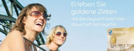 Kostenlose Kreditkarte: Barclaycard Gold Visa dauerhaft beitragsfrei