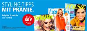 Frauenzeitschriften "Brigitte", "Freundin" &amp; "Für Sie" im Jahresabo schon ab 2,60 € lesen