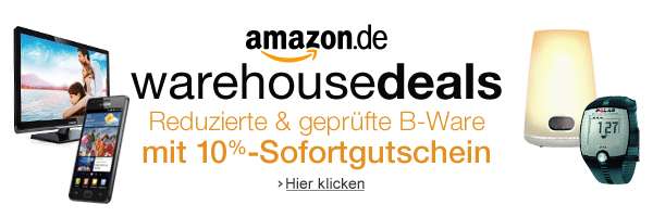 Top! 10% Zusatzrabatt auf die Amazon Warehousedeals - bis 30. Juni *Update* jetzt auch in Österreich