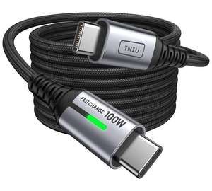 INIU USB C Kabel, 100W 2m PD3.0 Nylongewebe-Schnellladekabel