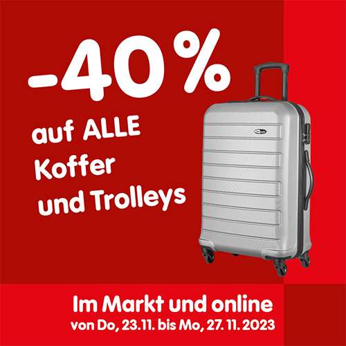 INTERSPAR -40% auf alle Koffer und Trolleys