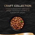 Sheba Craft Collection – Saftige Stückchen mit Rindfleisch und Sauce – 12 Portionsbeutel à 85g
