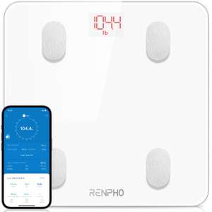 RENPHO Körperfettwaage, Bluetooth Personenwaage Digital mit App (schwarz oder weiß)