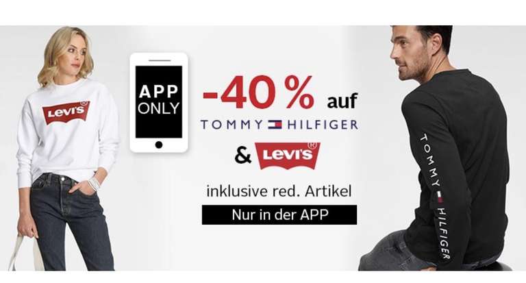 - 40% auf Tommy Hilfiger & Levis in der Otto App