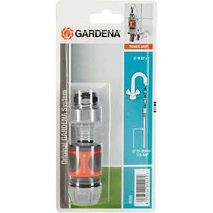 Gardena Schnellanschluss-Satz für Anschluss von 13 mm (1/2 Zoll)- und 15 mm (5/8 Zoll) Wasserschläuchen