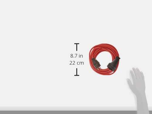 Brennenstuhl Qualitäts- Kunststoff-Verlängerungskabel mit Schutzkontakt-Stecker und -Kupplung, 10m