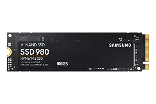Samsung 980 500 GB PCIe 3.0 (bis zu 3.100 MB/s) NVMe M.2 Internes Solid State Drive (SSD) (MZ-V8V500BW)