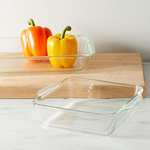 2er Set Amazon Basics Ofenfestes Backformen-Set aus Glas, 3l & 2l