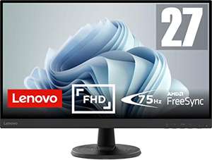 Lenovo D27-45 | 27" Full HD Monitor | 1920x1080 | 75Hz | 250 nits | 4ms Reaktionszeit | HDMI | VGA | AMD FreeSync | schwarz