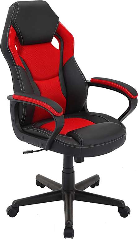 byLIVING Matteo Büro/Gaming Stuhl in Weiß oder Rot
