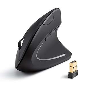 Anker 2.4G Wireless Vertikale Ergonomische Optische Maus Kabellos für Windows und Mac OS, USB, 800/1200/1600 DPI, 5 Tasten