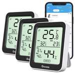 GoveeLife Hygrometer Thermometer für Innen 3er Pack, mit APP und Datenspeicherung