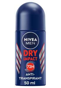 NIVEA MEN Dry Impact Deo Roll-On (50 ml) oder Fresh Ocean, Protect & Care und Black & White
