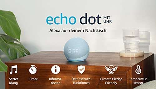 Echo Dot mit Uhr (5. Generation)