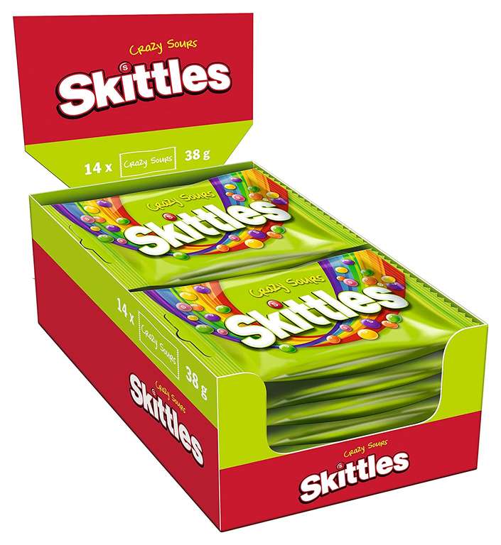 Skittles Süßigkeiten "Fruits" oder " Crazy Sour", 14 x 38g