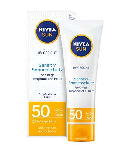 Nivea Sun UV Gesicht Sensitiv Sonnencreme, LSF 50+
