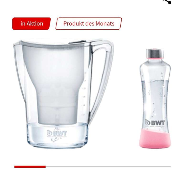 BWT Penguin 2.7l + 1 Kartusche + Glasflasche (550 ml), weiß