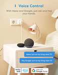 Meross Smart Steckdosen 2er Pack mit Stromverbrauchsmessung, Alexa & Google Unterstützung