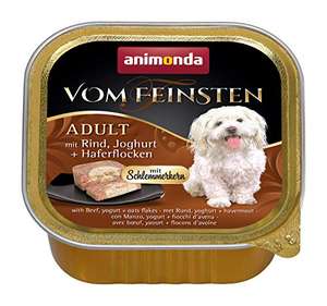 Animonda Vom Feinsten Adult Hundenassfutter mit Rind, Joghurt + Haferflocken, 22 x 150 g