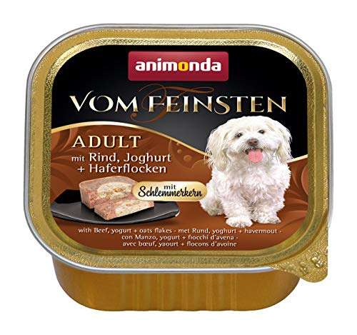 Animonda Vom Feinsten Adult Hundenassfutter mit Rind, Joghurt + Haferflocken, 22 x 150 g