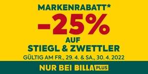 Stiegl & Zwettler -25 % bei Billa Plus