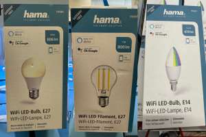 Diverse Hama Smart light bulb Wifi LED E14 E27 Filament bei Mediamarkt G3 stark reduziert