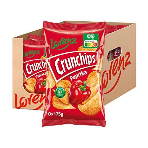 [Prime] Lorenz Snack World Crunchips Paprika, 10er Pack (10 x 175g)