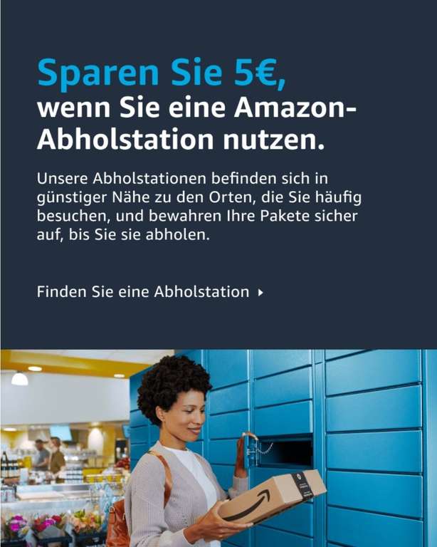 Amazon | Paket bei Paketstation 5€ Abzug