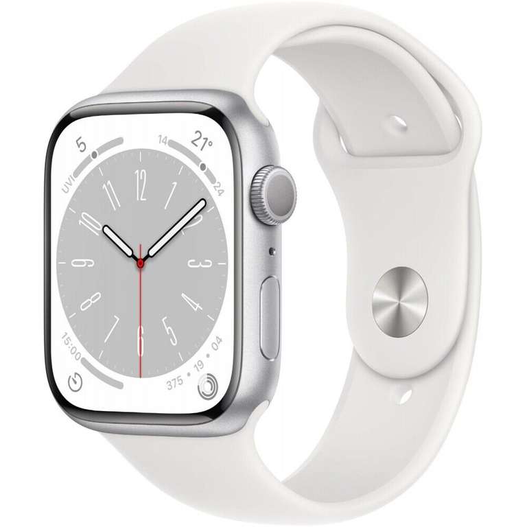 Apple Watch Series 8 Sportarmband 41 in Weiß/Silber oder Schwarz