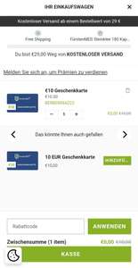Fürstenmed Nahrungsergänzung - Online Shop 10€ Geschenkkarte (Code) gratis
