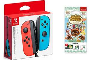 Nintendo Joy-Con Controller rot/blau (Switch) + amiibo Karten 3 Stk. Animal Crossing