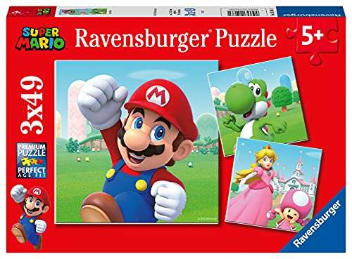 Ravensburger Kinderpuzzle - Super Mario - Puzzle mit 3x49 Teilen