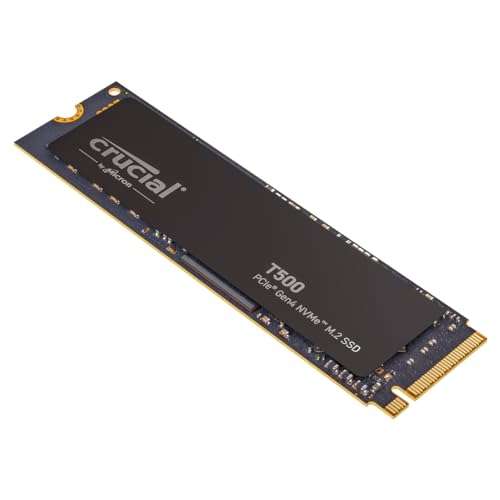 Crucial T500 SSD 1TB PCIe Gen4 NVMe M.2 Interne SSD, bis 7300MB/s