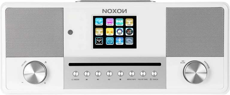 Noxon Jura Internetradio, DAB+, WLAN, Bluetooth, weiß