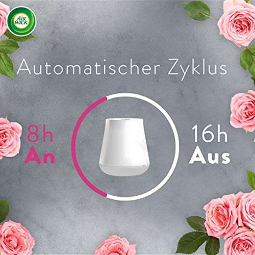 Air Wick Aroma-Öl Flakon Starter Set - Diffuser mit 2 Nachfüllern - Duft: Beruhigende Rose